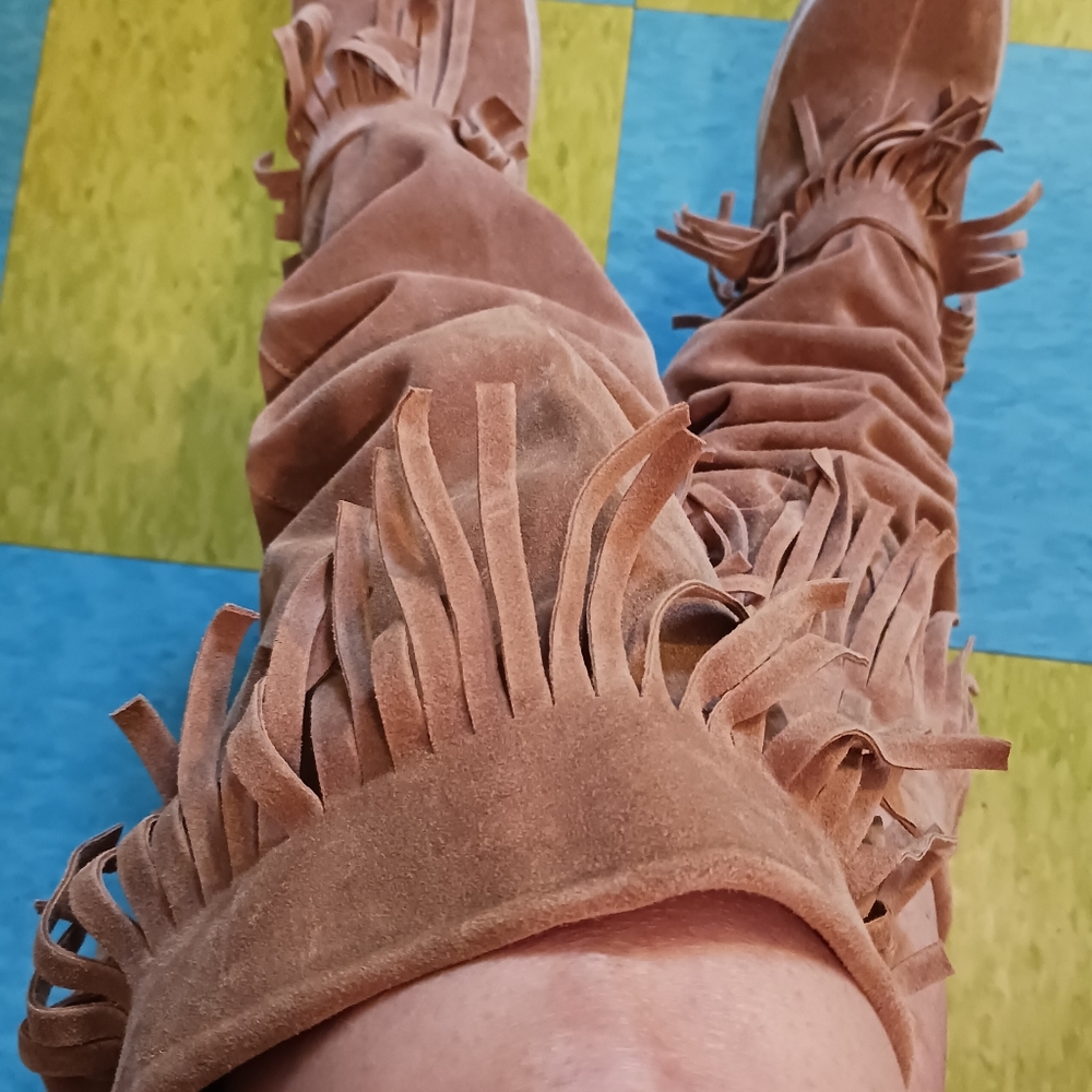 Geoffrey Campbell (Free People) Cocoa Seude Fringe Moccasin  Boot…